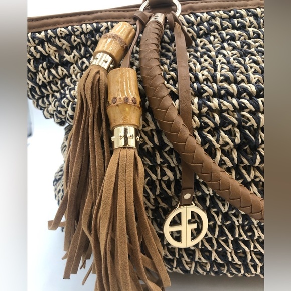 GIANI BERNINI Vintage Paperstraw Woven shoulder bag - Picture 2 of 12